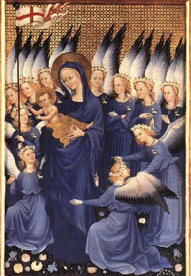 unknow artist Wilton Diptych: Virgin and Child with Angels
